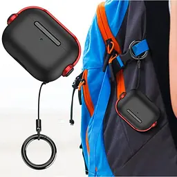 Силіконовий чохол Primo Headphone для AirPods 4 Black/Red - мініатюра 6