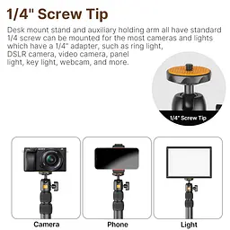 Штатив-тримач Ulanzi Vijim Desktop Extendable Light Stand (UV-2487 LS02) (2487) - мініатюра 9