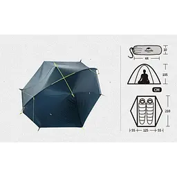 Намет Naturehike Tagar NH17T180-J двомісний темний блакитний - мініатюра 5