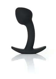 Анальна пробка - Silicone Black Curved Plug S - мініатюра 1