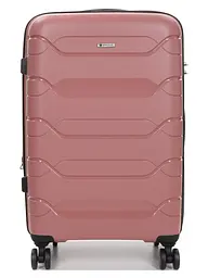 Валіза середня M поліпропілен Worldline Airtex 282 74л 64×41×26см Рожеве золото - мініатюра 3