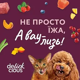 Ласощі для котів Delickcious Тунець з додаванням алое 4 х 15 г (4820269141605) - мініатюра 8