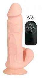 Вібратор Nature Skin Bendable RC, 20.8 см (тілесний)