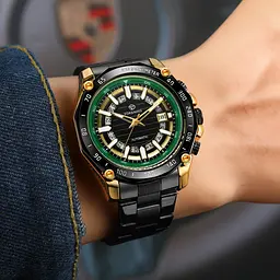 Наручний годинник чоловічий 8279 Black-Green Forsining acs0031396 - мініатюра 3