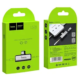 Конвертер Hoco Type-C to 3.5 мм audio/Type-C charging LS26 1.5A - мініатюра 2
