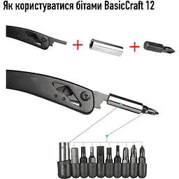Мультитул професійний UAD BasicCraft чорний  (UAD-08) - мініатюра 2