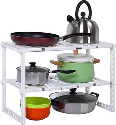 Регульована кухонна полиця — органайзер — Kitchen Rack - мініатюра 3