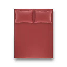 Простирадло на резинці з наволочкою Penelope - Laura coral кораловий 100x200 + 50x70