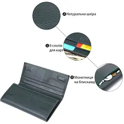 Модний гаманець для жінок із натуральної шкіри ST Leather 23099 зелений - мініатюра 4