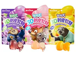 Жувальні цукерки Peelable Gummies 3D Disney Zootopia White Peach 75г - мініатюра 6