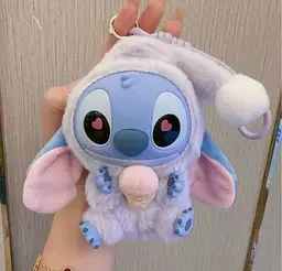 Іграшка сюрприз м'який брелок Лабубу Стич 15см lububu Stitch Eat Something Before Sleep Series кукла - мініатюра 3