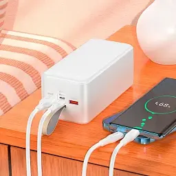 Портативна батарея Power Bank Hoco J111D Smart Charge PD30W 50000mAh White - мініатюра 4