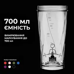 Шейкер спортивний електричний VOLTRX VortexBoost 600 мл. Tritan White (Vortex_White) - мініатюра 5