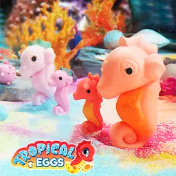Набір іграшок, що ростуть в яйці #sbabam Tropical Eggs Мешканці тропічних морів 13 шт. (77/CN-2020-CDU) - мініатюра 5