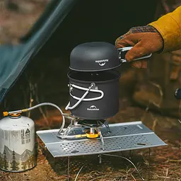 Набір посуду (2 каструлі, 2 кришки) Naturehike NH18T018-G, алюміній - мініатюра 7