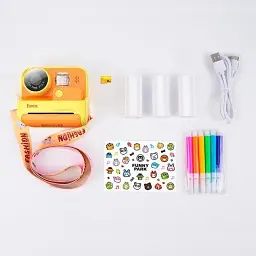 Дитяча цифрова фотокамера Polaroid HOCO DV200 миттєвого друку з термопринтером 48 МП 800 мАч Жовтий - мініатюра 6