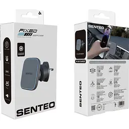 Автотримач із бездротовою зарядкою Senteo SH-05 Fixed 15W Airvent Black [171640] - мініатюра 4