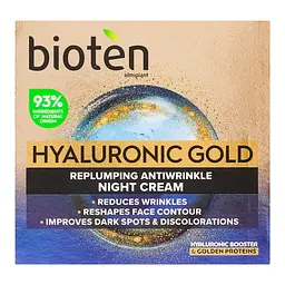 Нічний крем для обличчя Bioten Hyaluronic Gold Replumping Antiwrinkle Night Cream проти зморшок 50 мл - мініатюра 2