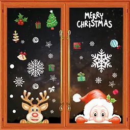 Набір новорічних наклейок на вікно New Year 3 13777 20×30 см 8 аркушів - мініатюра 3
