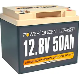 Акумулятор Power Queen LiFePO4 12V [12.8V/50Ah/640Wh] [BMS 100A/100A] [111281] - мініатюра 2