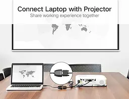 Конвертер-адаптер Ugreen MM105 HDMI to VGA Converter Black (40253) - мініатюра 2