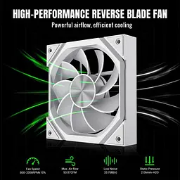 Вентилятор GameMax FN12A N2 120мм Reverse (FN12A-N2-RW) White - мініатюра 6