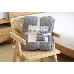 Набір текстилю Soho Romance Gray ковдра 200х220 см + 2 наволочки 50х70 см (Set carpet+ pillow Gray) - мініатюра 3