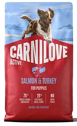 Сухий корм Carnilove Active Salmon & Turkey Junior Large Breed для молодих собак великих порід лосось та індичка 4 кг