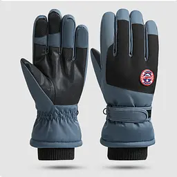 Чоловічі універсальні зимові горнолижні рукавички Solve з сенсором - водонепроникні, вітрозахисні, синій KT7003512