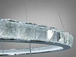Підвісна LED люстра Diasha 66081/600+400CH, хром, 82 W, освітлення 10-22 м2 - мініатюра 5