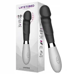 Вібратор Latetobed Louver, 20,3 см (чорно-білий) - мініатюра 3