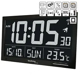 Годинник настінний Technoline WS8007 Black (WS8007), Чорний - мініатюра 4
