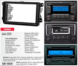 Перехідна рамка Skoda Fabia, Octavia, Rapid, Roomster, SuperB, Yeti Carav 08-009 - мініатюра 4