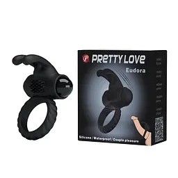 Ерекційне кільце Pretty Love Eudora Penis Ring 2.4 см чорний - мініатюра 4
