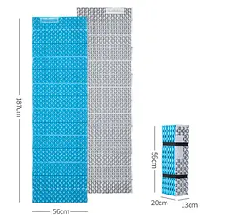 Килимок складний Naturehike Thickened (NH20FCD07) 187см - алюмінієва плівка IXPE - 25мм - блакитний - мініатюра 2