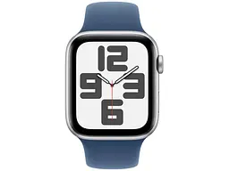 Смарт-годинник Apple Watch SE 2 GPS 44mm Silver Aluminium Case w. Denim Sport Band - S/M (MXEQ3) - мініатюра 2