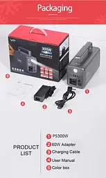 Зарядна станція Veron PS300W power station 80000mAh 230Wh - мініатюра 4