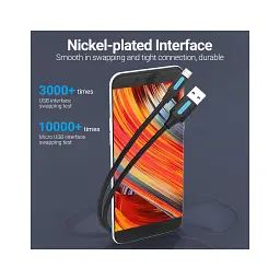 Дата кабель USB 2.0 AM to Micro 5P 1.0m 3A black Vention (COLBF) - мініатюра 6