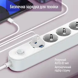 Мережевий фільтр живлення ColorWay (CW-CHE44PDW) - мініатюра 8