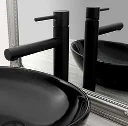 Змішувач для умивальника Rea Tess black високий REA-B0229, Чорний - мініатюра 6