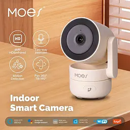 Wi-Fi IP камера MOES TUYA 4MP | панорама 360° | Нічне бачення | Вбудований мікрофон - мініатюра 2