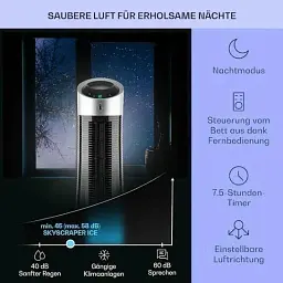 Мобільний кондиціонер-вентилятор Klarstein Skyscraper Ice 4-в-1 (10035835) - мініатюра 2