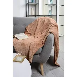 Плед Soho Wheatear plush, 200х150 см, бежевий (1213К) - мініатюра 6