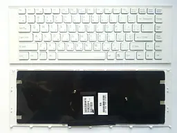 Клавіатура для ноутбуків Sony Vaio VPC-EA Series клавіатура біла з білою рамкою UA/RU/US