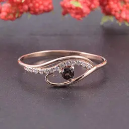 Золота каблучка з раух топазом 17 K-0129