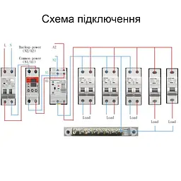 Автомат введення резерву з автоматичним та ручним перемиканням Geya G2R-63, 2 полюси, 63 Ампера, DIN (101062) - мініатюра 7
