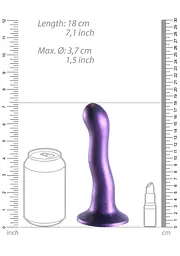 Фалоімітатор Ouch! Curvy G-Spot Dildo 7'' 17 cm (фіолетовий) - мініатюра 15