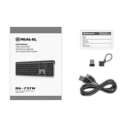 Клавіатура REAL-EL RK-737W Wireless/Bluetooth Black/Grey (EL123100060) - мініатюра 10