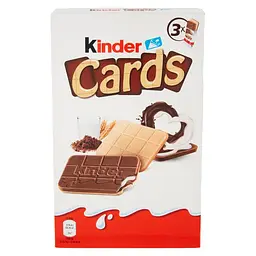 Печиво-вафлі Kinder Cards з молочною та какао начинкою 76.8 г (8000500347508)