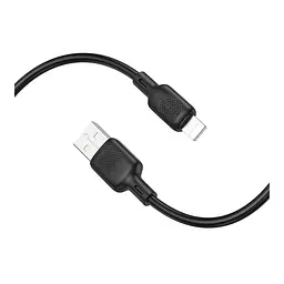 Кабель синхронізації Borofone BX113 Silicone 2.4A USB-A to Lightning 3 м Black (35553_3346715) - мініатюра 5